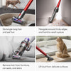 Outsize Origin Cordless Vacuum, Nickel/Red