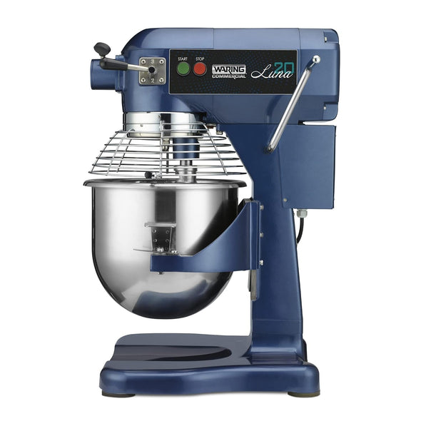 Commercial WSM20L 20 Qt Planetary Counterop Mixer 1 Hp, 120V, 1100 Watts, 5-15 Phase Plug, Blue, 21.8" Wide, 21.8 Deep, 28.7" High