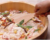 S3197, Japanese Hangiri Sushi Rice Mixing Bowl Tub for Sushi Restaurant Sushi Oke Sawara Cypress Wood 23.6 Inches Diameter, Made in Japan