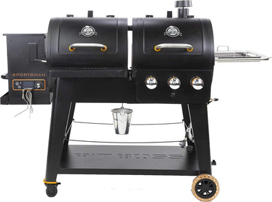 PB1230SP Wood Pellet and Gas Combo Grill, Black