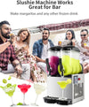 Commercial Slushy Machine 24L Double Tank Frozen Drink Machine 1050W Stainless Steel Margarita Wine Slush Smoothies Maker for Restaurant Bar Party