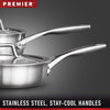 13-Piece Stainless Steel Kitchen Cookware Set with Aluminum Core, Stay-Cool Handles and Steamer Insert, Silver