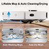 L10S Ultra Robot Vacuum, 60 Days Self-Emptying Robot Vacuum and Mop Combo, 5300 Pa Suction with Liftable Mop, Auto Drying, Auto Water Filling and Solution, Robotic Vacuum Cleaner for Carpet