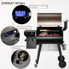 Upgrade 8 in 1 Wood Pellet Grill & Smoker for Outdoor Cooking, BBQ Grill with PID 2.0 Controller, LCD Screen, 697 Sq, Meat Probes, Rain Cover