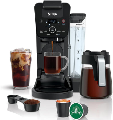 Drip Coffee Maker with K Cup Combo, Dualbrew Pro Specialty Coffee Machine, Hot and Iced Coffee Maker Compatible with K-Cup Pods, 12 Cup Single Serve Coffee Maker with Paper Filter, CFP201