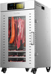 Commercial Food Dehydrator 18 Trays, 1500W Large Capacity 32.6Ft² Food Dryer Machine for Jerky, Meat, Fruit, Herbs, Full Stainless Steel Industrial Dehydrater Biltong Maker