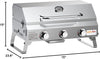 Onlyfire Tabletop Gas Grill 3 Burners, 24" Stainless Steel Portable Propane Grill with Foldable Legs for Outdoor Patio Backyard Camping, Tailgating, RV Trip, Heavy Duty & 24000BTU, GS307