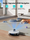 Robot Vacuum and Mop,Self-Emptying Robot Vacuum Cleaner,3500Pa Suction,Laser Navigator with Smart Mapping Robotic Vacuums,180Mins Runtime,Schedule,App Control,Ideal for Carpet/Pet Hair