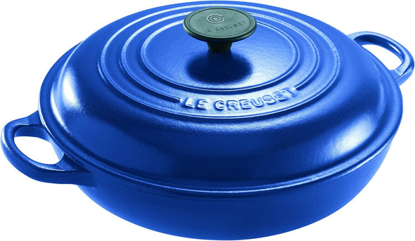 Enameled Cast-Iron 5-Quart Buffet Casserole, Cobalt