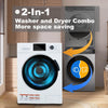 Ventless Washer and Dryer Combo 2.7 Cu.Ft, 24 Inch All-In-One Washing Machine and Dryer 2-In-1 120V Compact for Apartment Home Dorm RV, 26.7 LBS Load Small Clothes Washer with 16 Laundry Program