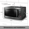 EC042A5C-BS Microwave Oven with Convection Function, Smart Sensor, Easy-To-Clean Stainless Steel Interior and ECO Mode, 1.5 Cu. Ft. , 1000W, Black Stainless Steel