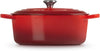 Signature Enamelled Cast Iron Casserole Dish with Lid - Oval, 27 Cm, 4.1 Litres, Cerise, 21178270602430