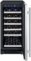 15" Wide Flexcount II Tru-Vino 30 Bottle Single Zone Stainless Steel Right Hinge Wine Refrigerator