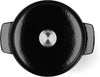 Cast Iron Ø 26Cm/5.2 Litre Casserole with Lid, Robust & Durable,Searing,Browning or Frying,Pfas-Free Enamel Interior,Induction,Ergonomic Handle,Oven Safe up to 260°C,Onyx Black