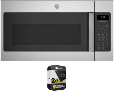 JVM7195SKSS 1.9 Cu. Ft. Over-The-Ran Sensor Microwave Oven Stainless Steel Bundle with Premium 2 YR CPS Enhanced Protection Pack