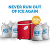 Portable Ice Maker 50 Lb. Daily | Red | 3 Size Bullet Shaped Ice | First Batch under 10 Minutes | Self Cleaning Quiet Operation Countertop Ice Machine | AI-215R