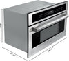 KM-CWO30-SS Built-In Microwave with Convection Oven and Air Fryer, 1000W Power with 10 Levels, UL Listed Capacity in Stainless-Steel, 30 In/1.6 Cu. Ft, Silver