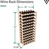 , 72 Bottle Premium Stackable Wood Wine Rack with Display Top, Easy Assembly, Durable Freestanding Wine Rack or Wall Mounted Wine Rack, Handcrafted in USA, Pine (Unstained)