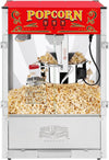 Great Northern Popcorn Midway Marvel Countertop Popcorn Machine 7 Gallon Popper-16Oz Kettle, Old Maids Drawer, Warming Tray, Scoop, 16 Ounce, Silver/Red