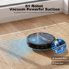 S1 Robot Vacuum Cleaner Slim 120Mins Runtime 2-In-1 Robot Sweeping or Mopping Self-Charging Wifi&App&Remote Control Robotic Vacuum Cleaner for Home Pet Hair Hard Floors,Black