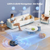 SL68 Robot Vacuum 4500Pa,3 in 1 Robot Vacuum and Mop Combo with Mapping,Lidar Navigation,5 Maps,24 No-Go Zones, Wifi/App/Alexa,Self-Charging,Vacuum Robot for Pet Hair,Carpet,Hard Floor