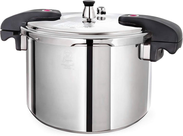 12 Quart Pressure Cooker Stainless Steel - Large Canning Pot with Lid for Home, Commercial Use - Easy to Clean Induction Stove Top Pressure Canner, Can Cooker - SG Certificate QCP412