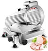 Meat Slicer Machine,10 Inch Commercial Meat Slicer, 240W Frozen Meat Cheese Deli Slicer,Premium Chromium-Plated Steel Blade Semi-Auto Foody Slicer for Commercial and Home Use,Low Noises