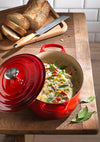 Signature Enamelled Cast Iron Casserole Dish with Lid - Oval, 27 Cm, 4.1 Litres, Cerise, 21178270602430