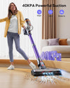 Cordless Vacuum Cleaner, 40Kpa Stick Vacuum Cleaner 450W Powerful Vacuum Cleaner, up to 55 Mins Runtime 1.5L Dust Cup Lightweight Cordless Vacuum for Home Carpet Pet Hair Hard Floor