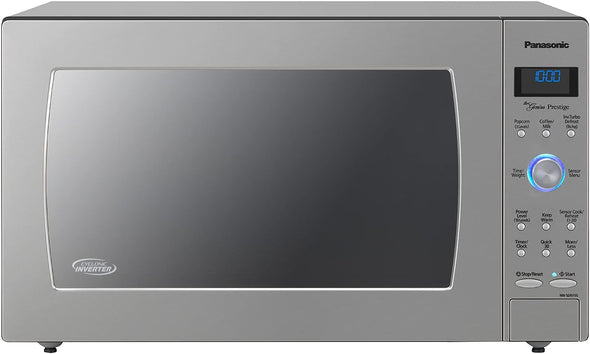 Oven with Cyclonic Wave Inverter Technology, 1250W, 2.2 Cu.Ft. Countertop Microwave with Genius Sensor One-Touch Cooking – NN-SD975S (Stainless Steel/Silver), Stainless