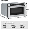 24 Inch Built in Drawer Microwave Oven under Cabinet - under Counter Pull Out Microwave Drawer 1.2 Cu Ft