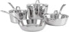 Culinary Contemporary 3-Ply Stainless Steel Cookware Set, 7 Piece, Includes Glass Lids, Pots & Pans, Dishwasher, Oven Safe, Works on All Cooktops Including Induction