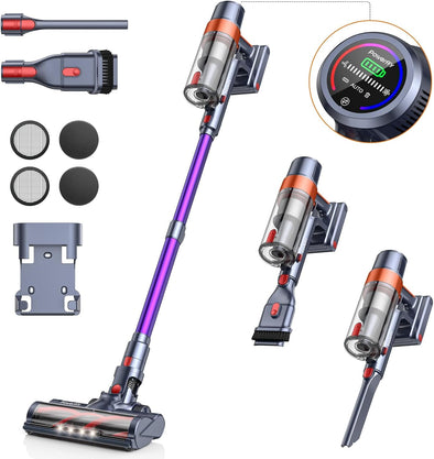 Cordless Vacuum Cleaner, 40Kpa Stick Vacuum Cleaner 450W Powerful Vacuum Cleaner, up to 55 Mins Runtime 1.5L Dust Cup Lightweight Cordless Vacuum for Home Carpet Pet Hair Hard Floor