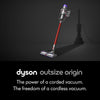 Outsize Origin Cordless Vacuum, Nickel/Red