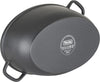 Culinary 3-In-1 8.6 Qt Die Cast Oval Roaster with Glass Basting Lid, Gray