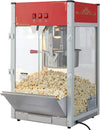 Commercial Popcorn Machine, 12 Oz Kettle, 1440 W Countertop Popcorn Maker for 80 Cups per Batch, Theater Style Popper with 3-Switch Control Steel Frame Tempered Glass Doors 1 Scoop 2 Spoons, Red