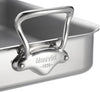 M'Cook 5-Ply Polished Stainless Steel Roasting Pan with Cast Stainless Steel Handles, 13.7 X 9.8-In, Made in France