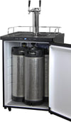 K309X-2 Keg Dispenser, 2 Faucet, Black Stainless Steel