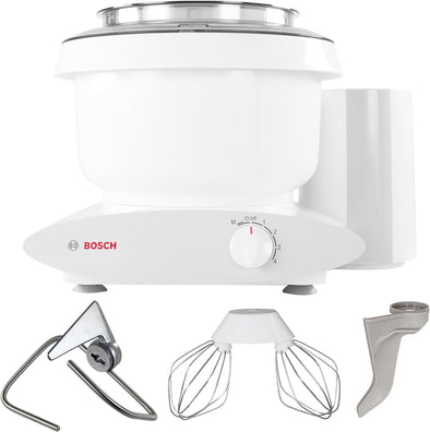 Bosch Universal plus Stand Mixer 500 Watt, 6.5 Quarts with Wire Whips, Dough Hook &  Dough Hook Extender Bundle