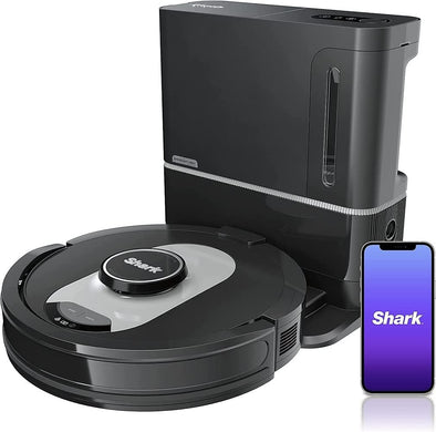 Shark RV2502AE/RV2520A AI Ultra Robot Vacuum with XL HEPA Self-Empty Base, Bagless, 60-Day Capacity, LIDAR Navigation, Smart Home Mapping, Ultraclean, Perfect for Pet Hair, Black (Renewed)