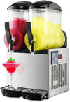 Commercial Slushy Machine 24L Double Tank Frozen Drink Machine 1050W Stainless Steel Margarita Wine Slush Smoothies Maker for Restaurant Bar Party