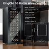 55 Bottle Wine Cooler Refrigerator Dual Zone Wine Fridge - Intelligent Digital Control, Low Noise Professional Compressor, Freestanding for Home, Office, or Kitchen