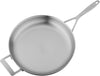 Industry 5-Ply 12.5-Inch Stainless Steel Fry Pan with Helper Handle