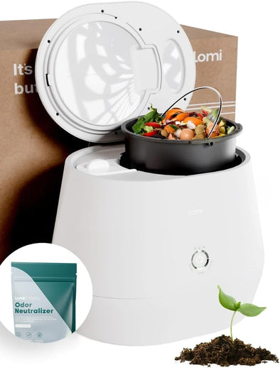 1.3 – 3L, Electric Composter (45 Cycles), World’S First Smart Waste That Turns Waste into Natural Fertilizer with a Single Button, Indoor Compost - Kitchen Food Recycler (White,  1.3)