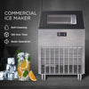 Commercial Ice Maker Machine, 200Lbs/24H Stainless Steel under Counter Ice Machine with 55Lbs Ice Storage Capacity, Freestanding Ice Maker