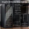 80 Bottle Wine Cooler Refrigerator - Intelligent Digital Control Wine Fridge, Low Noise Operation, Freestanding Wine Refrigerator for Kitchen and Home