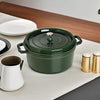 Cast Iron 7-Qt round Cocotte - Basil, Made in France