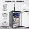 Beer Kegerator, Dual Tap Draft Beer Dispenser, Full Size Keg Refrigerator with Shelves, CO2 Cylinder, Drip Tray & Rail, 32°F- 50°F Temperature Control, Holds 1/6, 1/4, 1/2 Barrels, 152L,Black