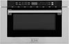 24" 1.2 Cu. Ft. Built-In Microwave Drawer with a Traditional Handle in Stainless Steel