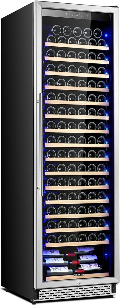 Wine Fridge 24 Inch, 174 Bottles Large Wine Cooler Refrigerator, Built-In or Freestanding Installation